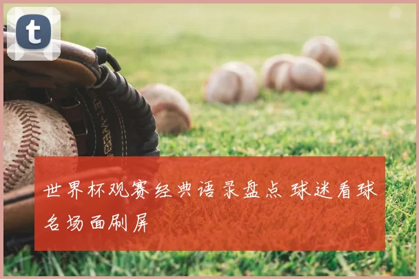 世界杯观赛经典语录盘点 球迷看球名场面刷屏